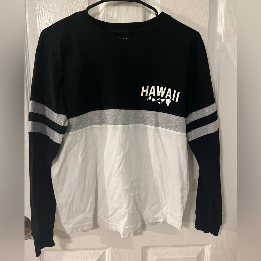 Exist Black and White Split Hawaii Graphic Tee
